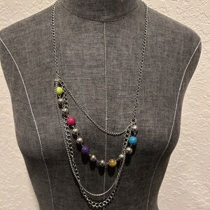 Beaded layered necklace